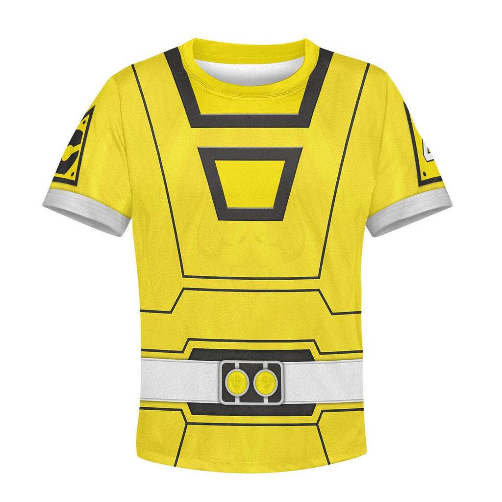 OodieGang Unisex Kid Tops Power Rangers Turbo Yellow 3D Apparel - OodieGang.com