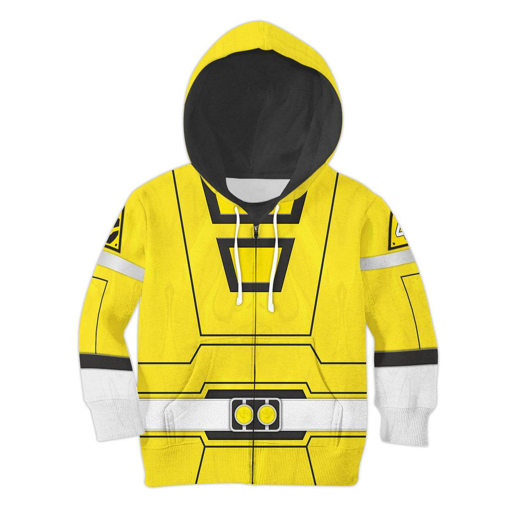 OodieGang Unisex Kid Tops Power Rangers Turbo Yellow 3D Apparel - OodieGang.com