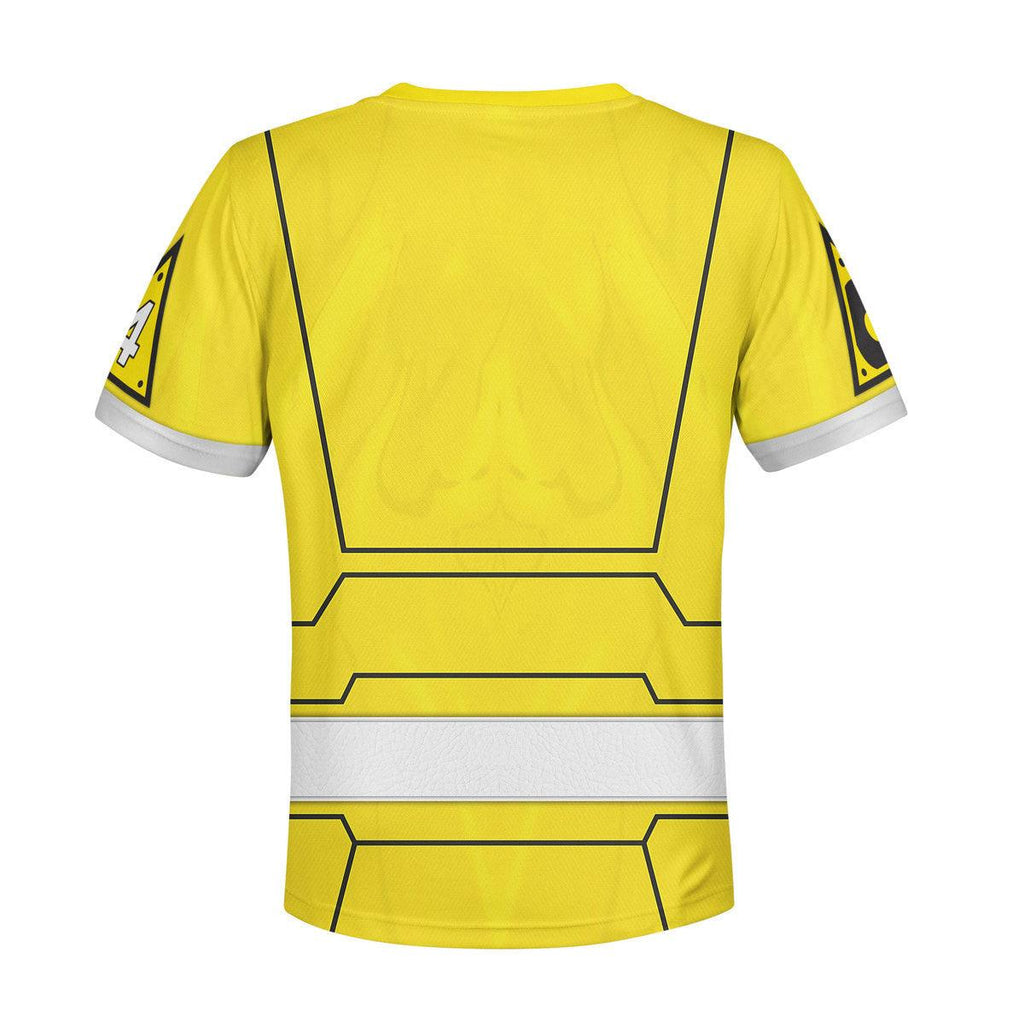 OodieGang Unisex Kid Tops Power Rangers Turbo Yellow 3D Apparel - OodieGang.com