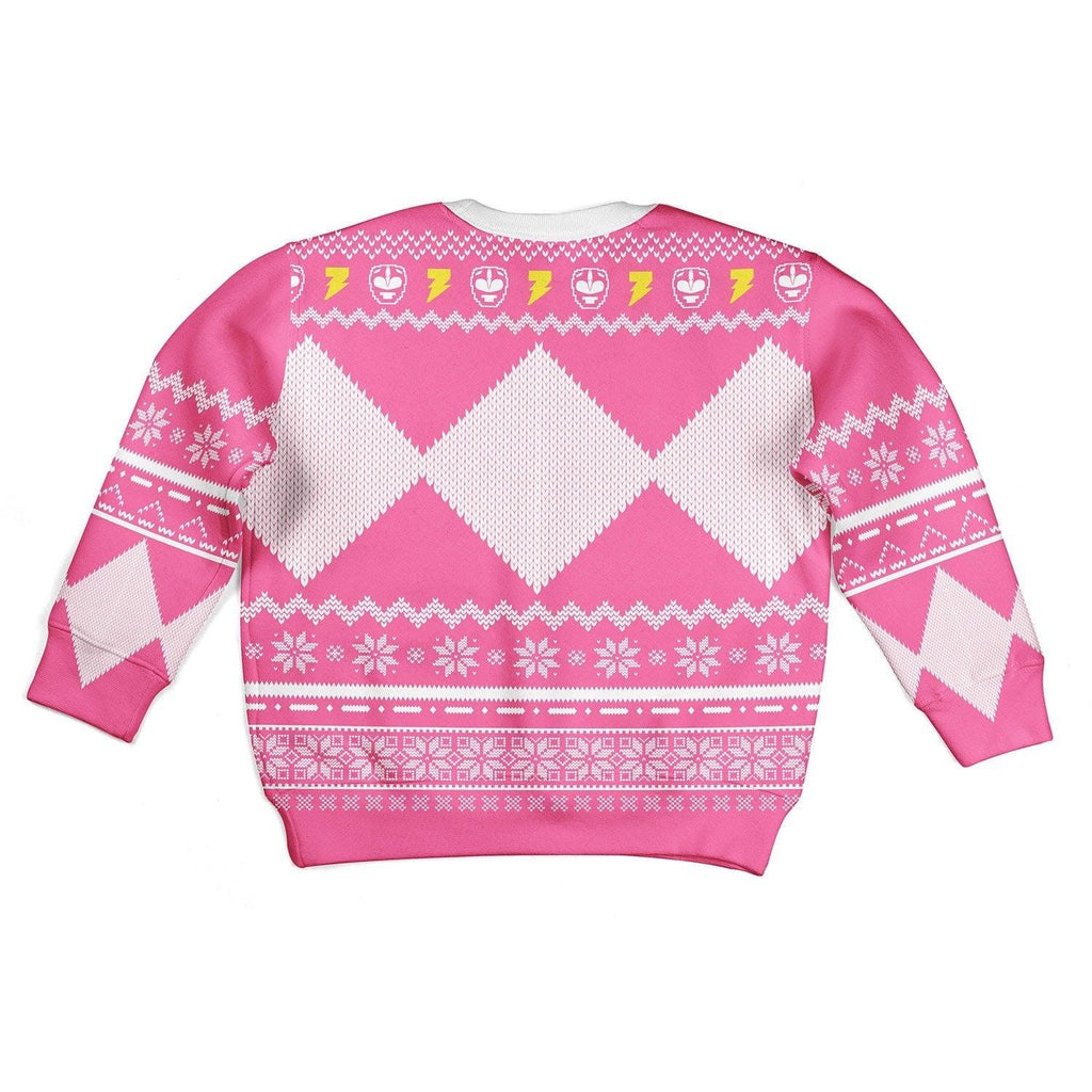 OodieGang Unisex Kid Tops Pullover Sweatshirt Pink Power Ranger 3D Apparel - OodieGang.com