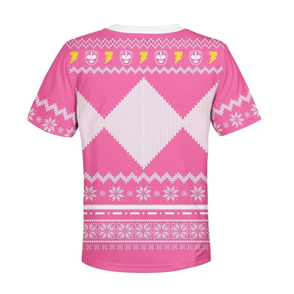 OodieGang Unisex Kid Tops Pullover Sweatshirt Pink Power Ranger 3D Apparel - OodieGang.com