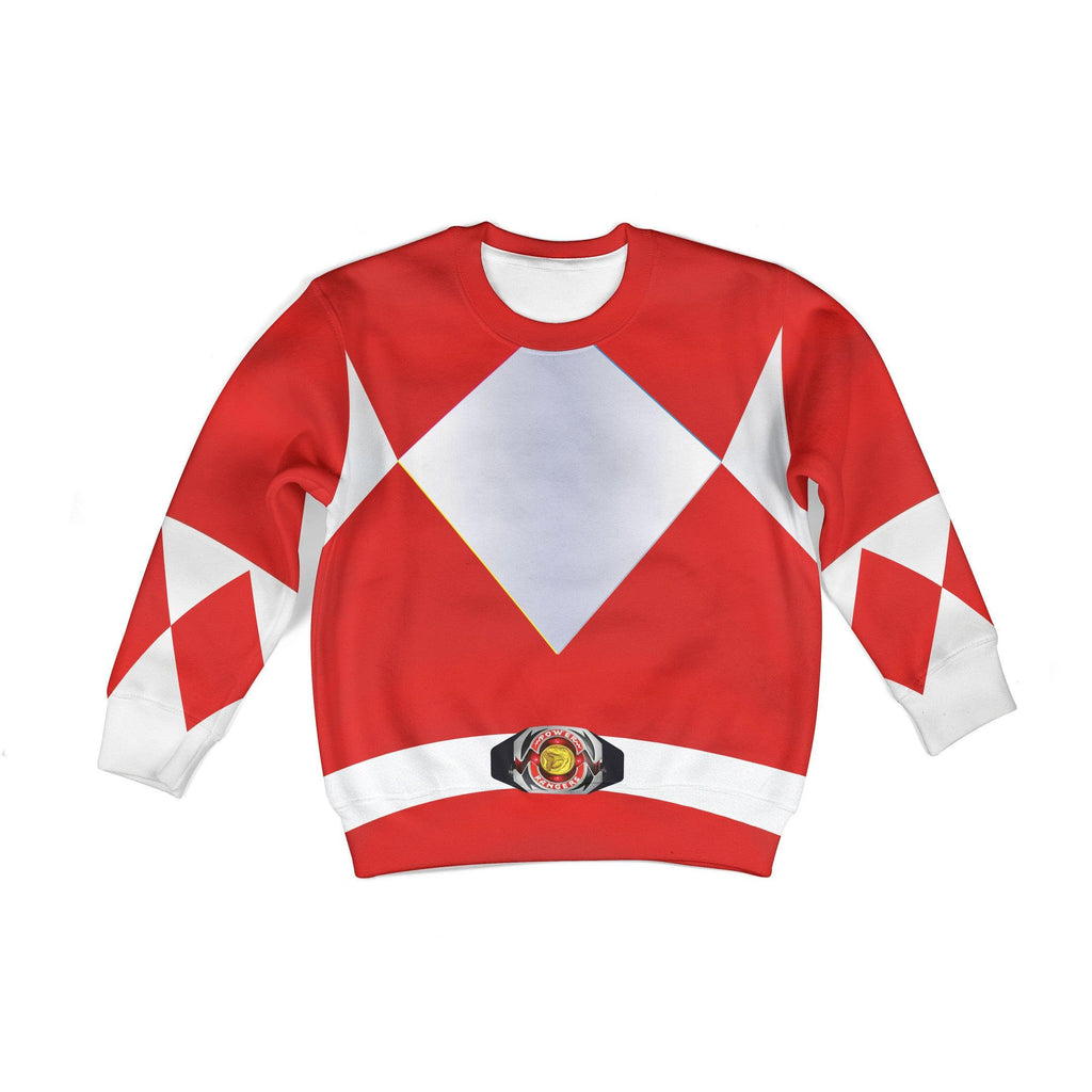 OodieGang Unisex Kid Tops Red Power Ranger 3D Apparel - OodieGang.com