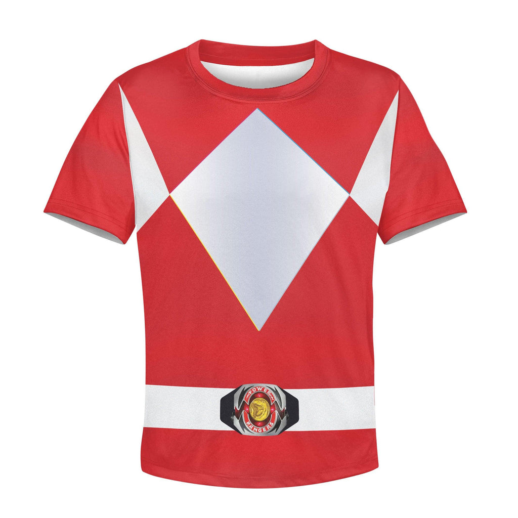 OodieGang Unisex Kid Tops Red Power Ranger 3D Apparel - OodieGang.com