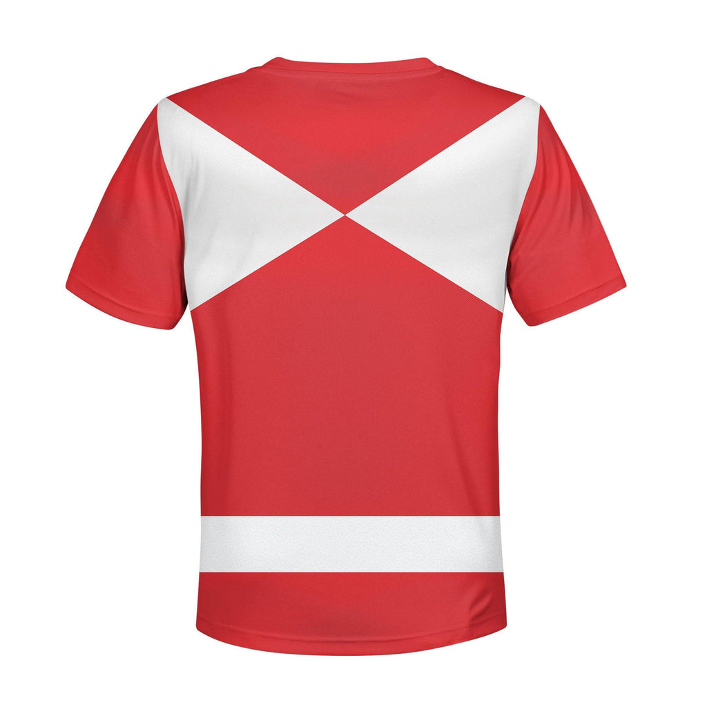 OodieGang Unisex Kid Tops Red Power Ranger 3D Apparel - OodieGang.com