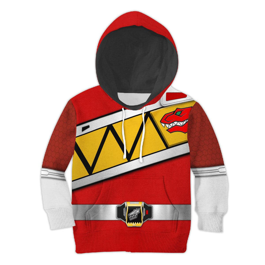 Oodiegang Unisex Kid Tops Red Power Rangers Dino Charge 3D Apparel - DucG