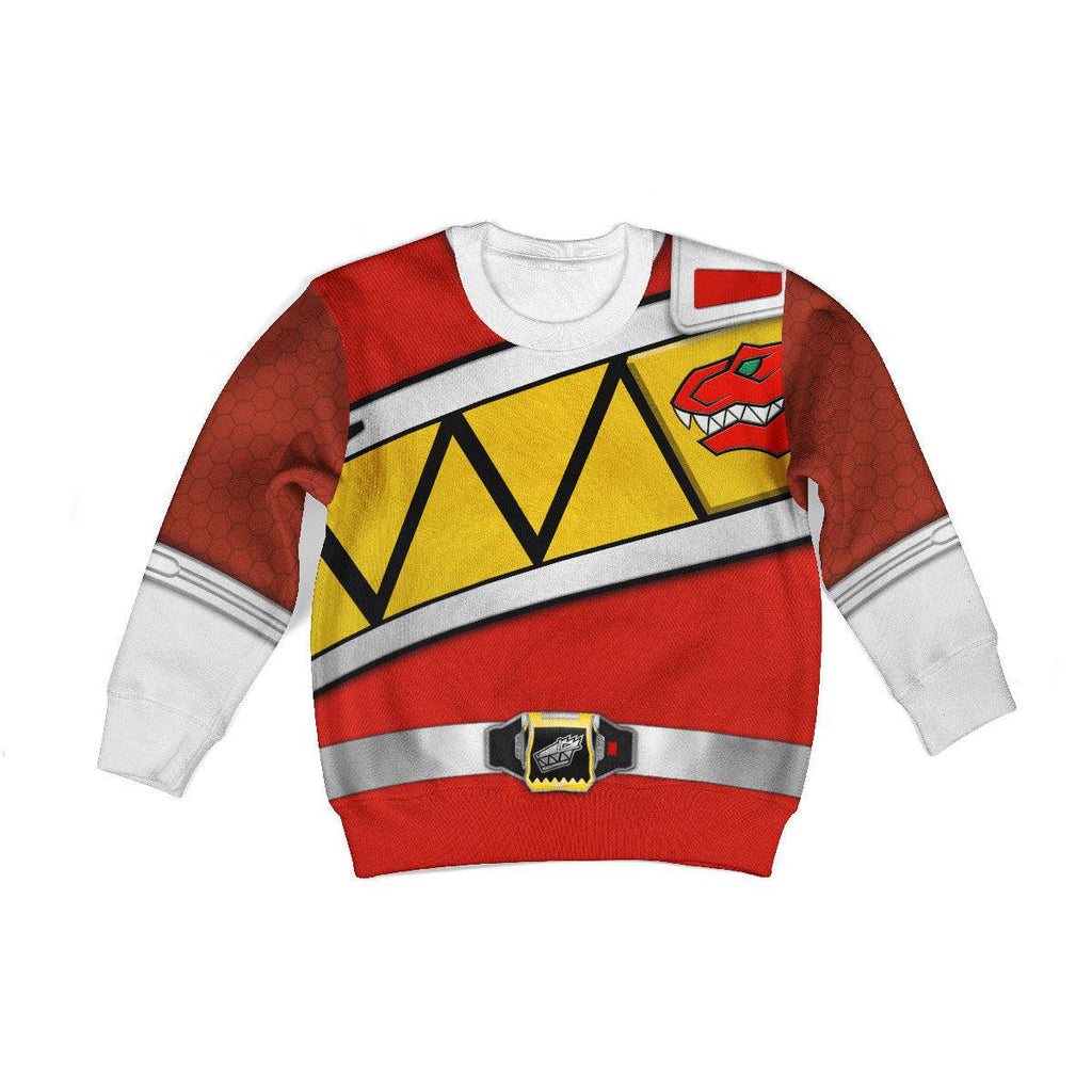 Oodiegang Unisex Kid Tops Red Power Rangers Dino Charge 3D Apparel - DucG