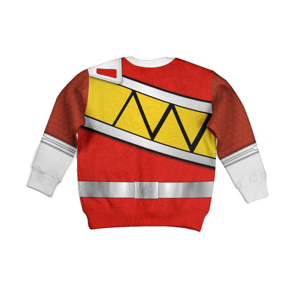 Oodiegang Unisex Kid Tops Red Power Rangers Dino Charge 3D Apparel - DucG