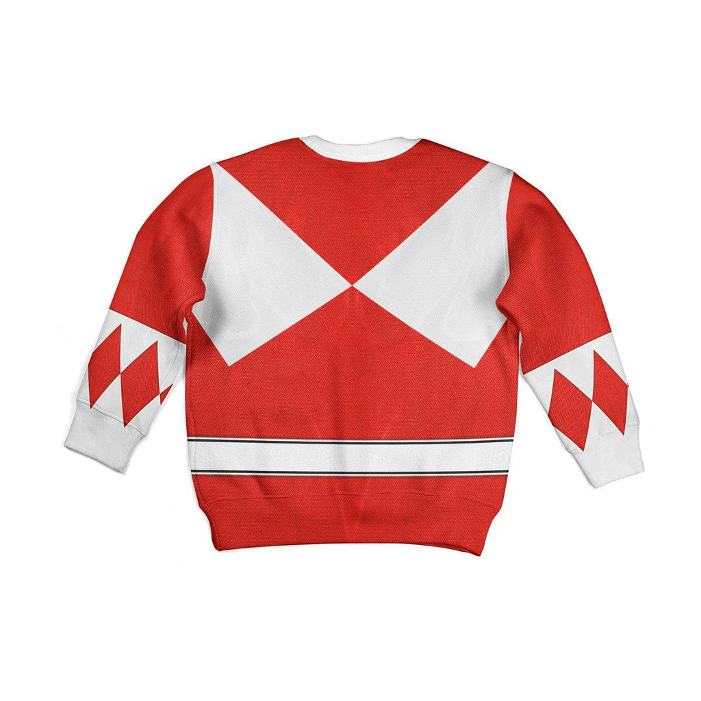 OodieGang Unisex Kid Tops Red Ranger Mighty Morphin Kid 3D Apparel - OodieGang.com