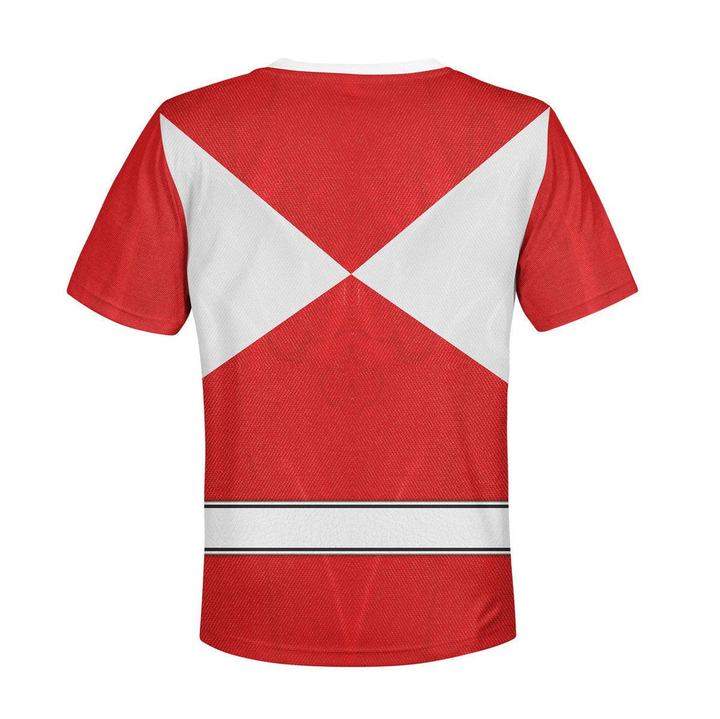 OodieGang Unisex Kid Tops Red Ranger Mighty Morphin Kid 3D Apparel - OodieGang.com