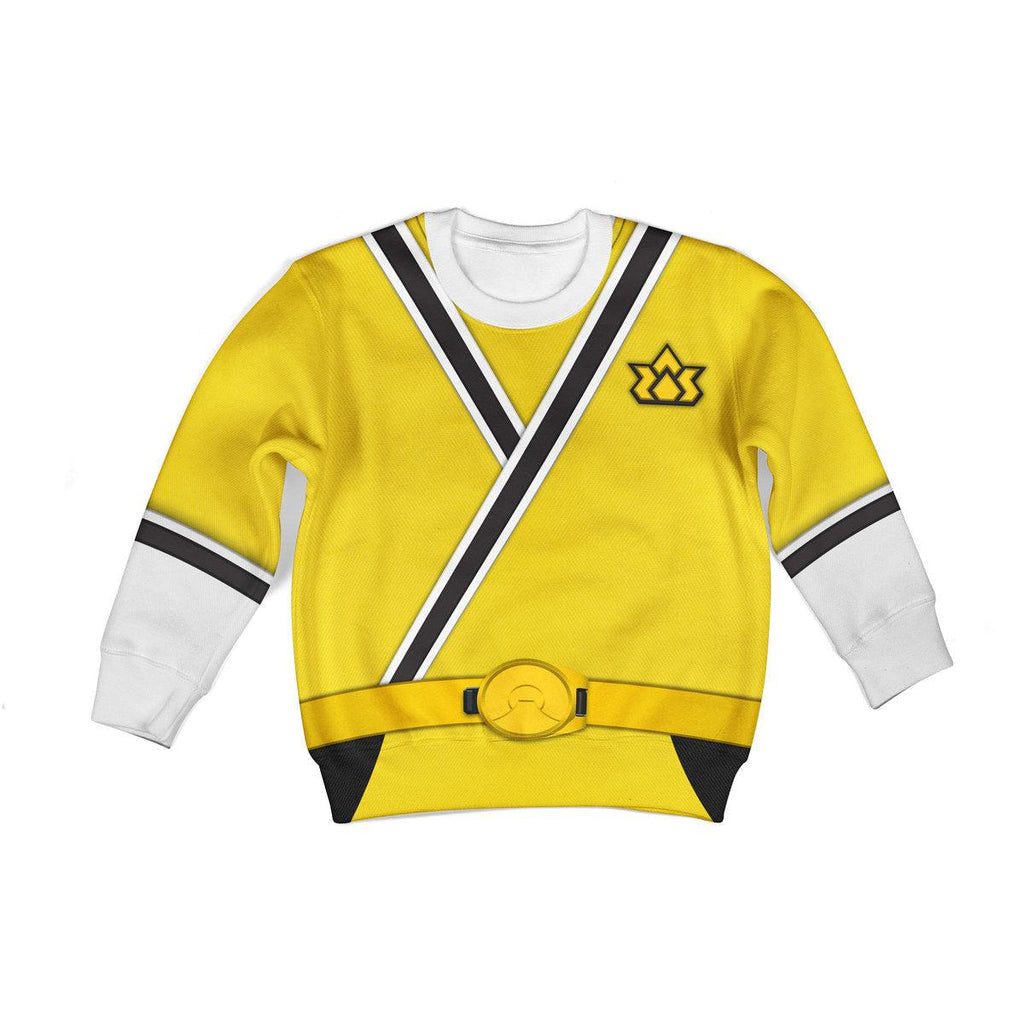 Oodiegang Unisex Kid Tops Yellow Power Rangers Samurai 3D Apparel - DucG