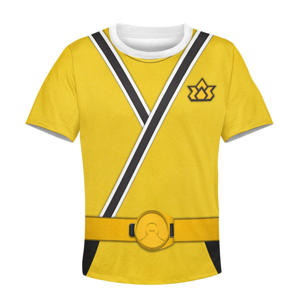 Oodiegang Unisex Kid Tops Yellow Power Rangers Samurai 3D Apparel - DucG