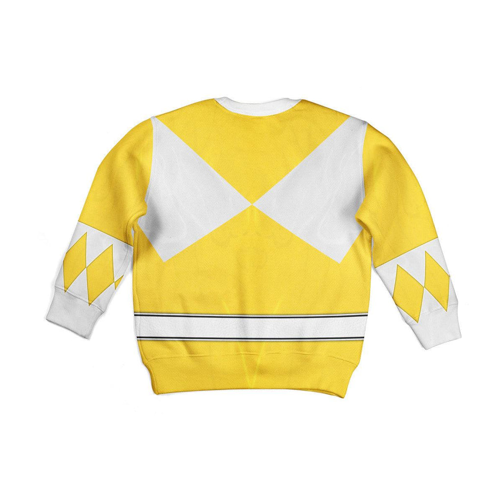 OodieGang Unisex Kid Tops Yellow Ranger Mighty Morphin Kid 3D Apparel - OodieGang.com