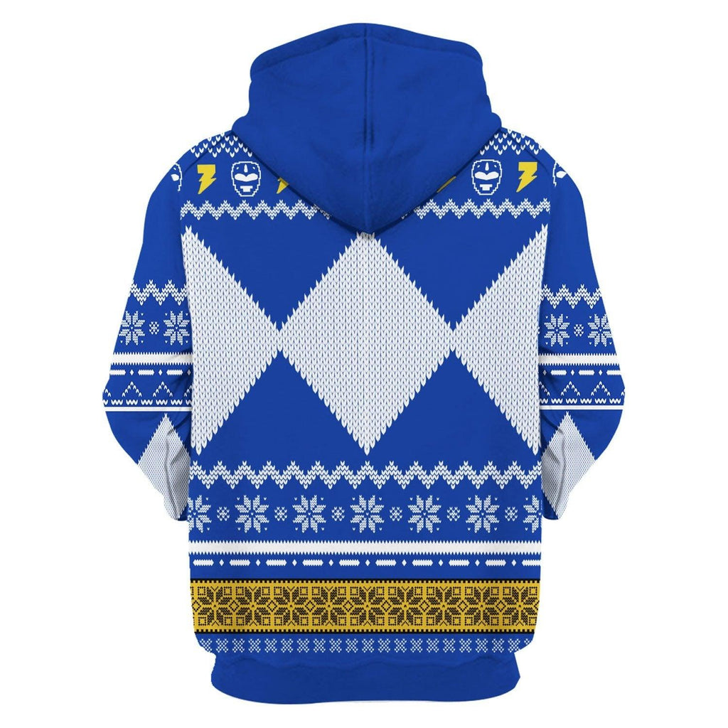 OodieGang Unisex Tops Pullover Sweatshirt Blue Power Ranger 3D Costumes - OodieGang.com