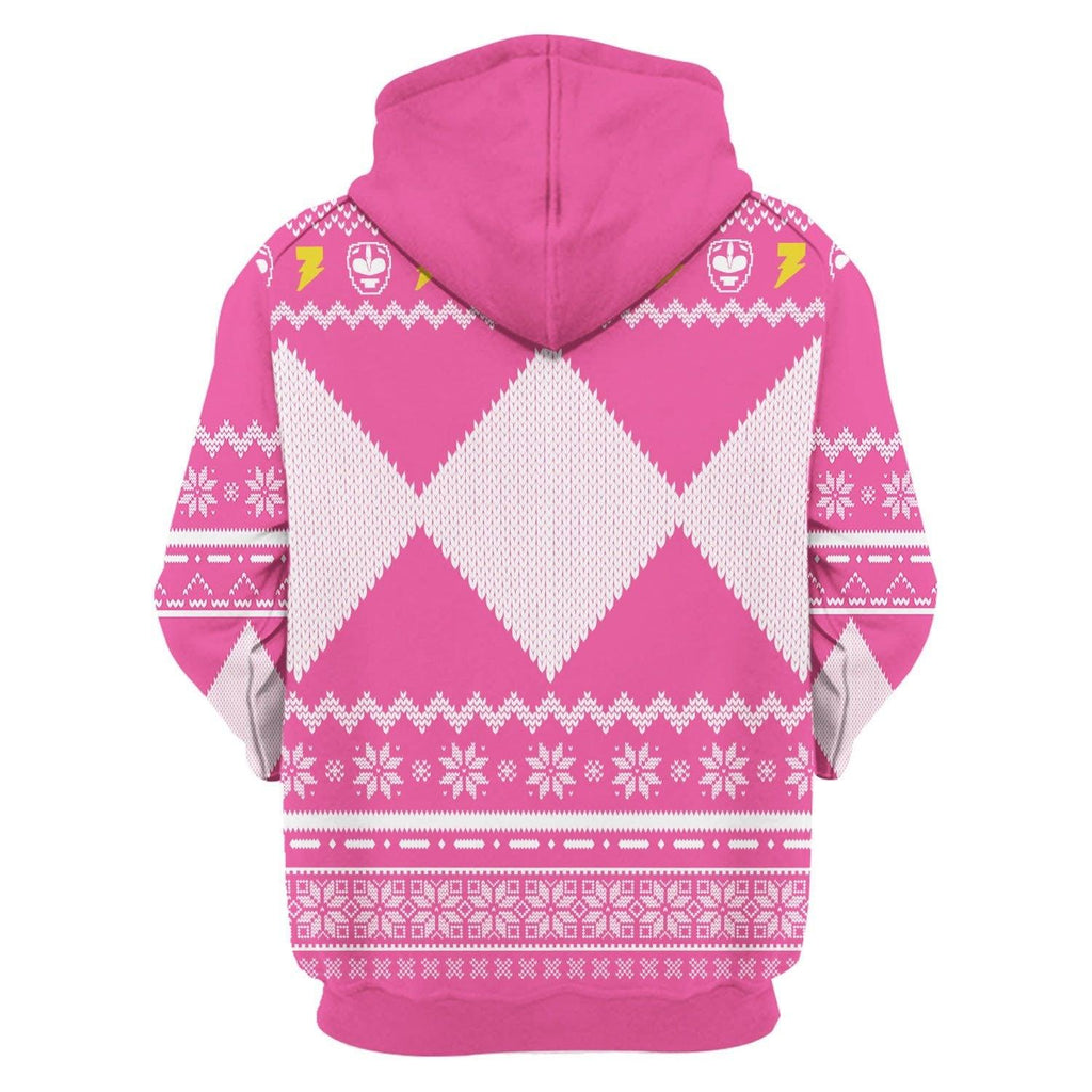 OodieGang Unisex Tops Pullover Sweatshirt Pink Power Ranger 3D Costumes - OodieGang.com