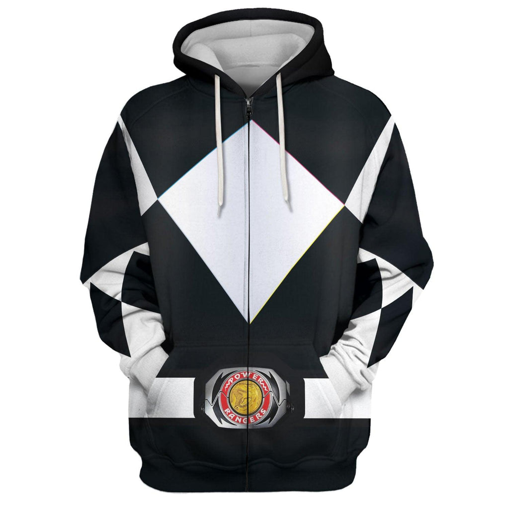 OodieGang Unisex Tracksuit Hoodies Black Power Ranger 3D Costumes - OodieGang.com