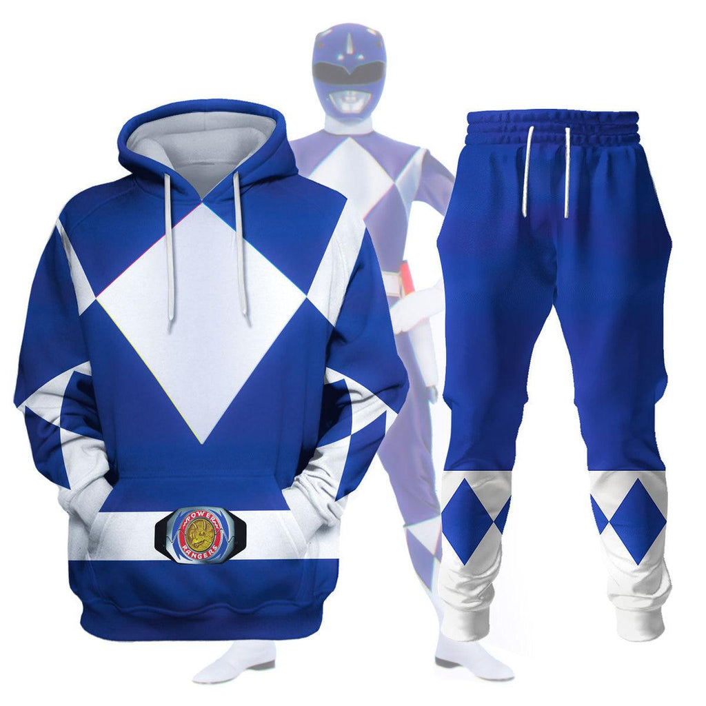 OodieGang Unisex Tracksuit Hoodies Blue Power Ranger 3D Costumes - OodieGang.com