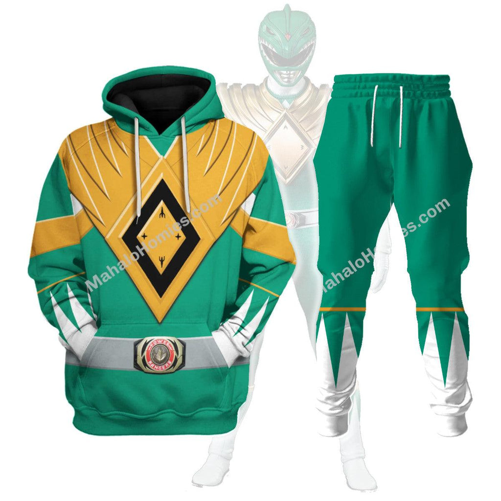 OodieGang Unisex Tracksuit Hoodies Green Power Ranger 3D Costumes - OodieGang.com