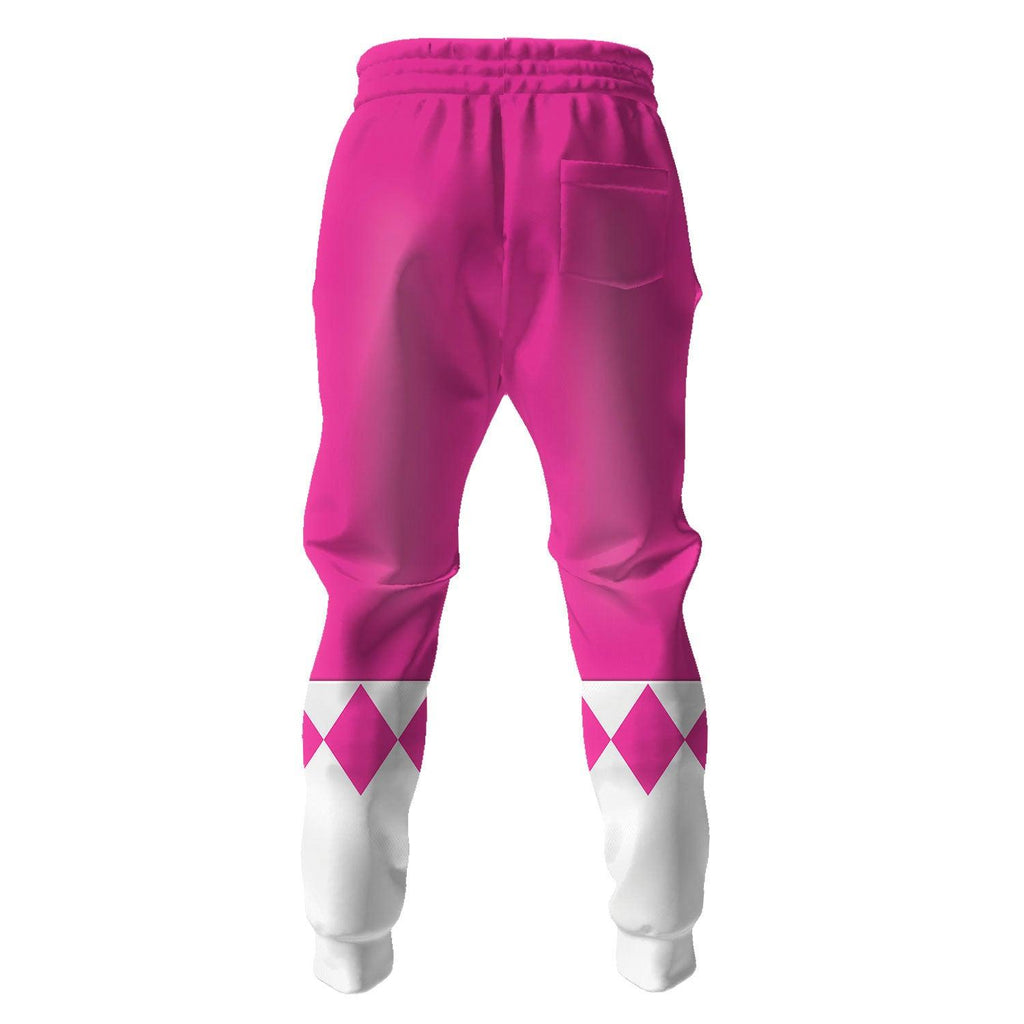 OodieGang Unisex Tracksuit Hoodies Pink Power Ranger 3D Costumes - OodieGang.com