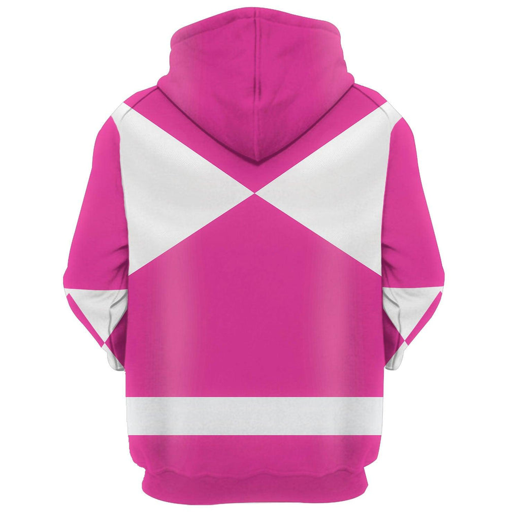 OodieGang Unisex Tracksuit Hoodies Pink Power Ranger 3D Costumes - OodieGang.com