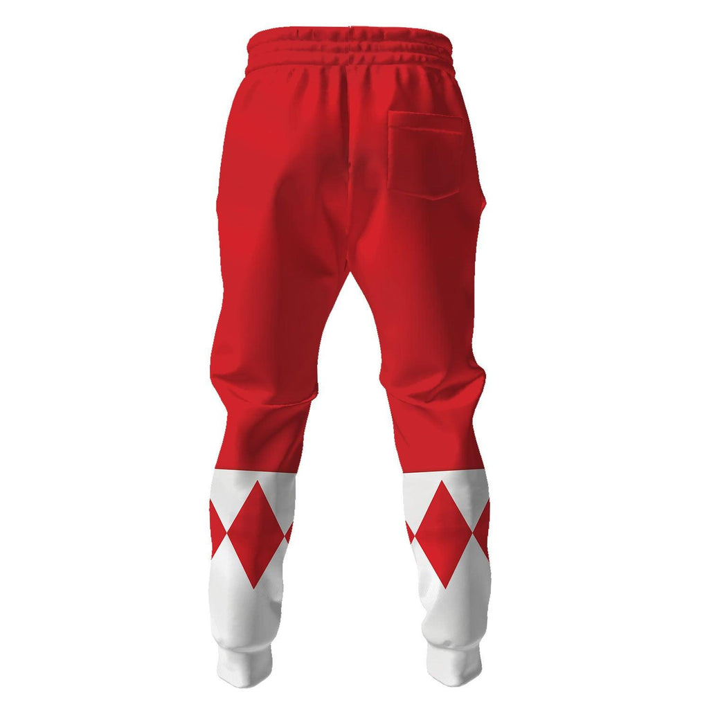 OodieGang Unisex Tracksuit Hoodies Red Power Ranger 3D Costumes - OodieGang.com