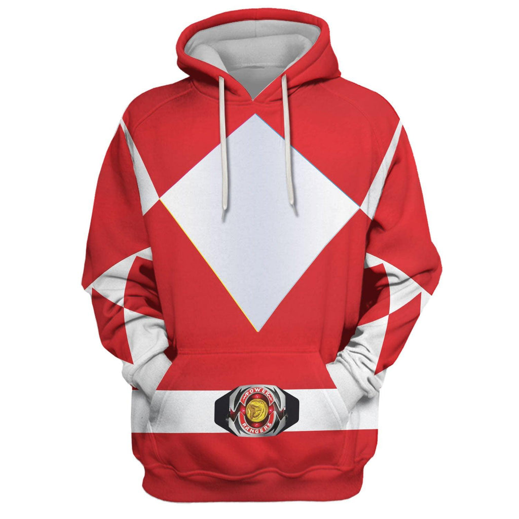 OodieGang Unisex Tracksuit Hoodies Red Power Ranger 3D Costumes - OodieGang.com