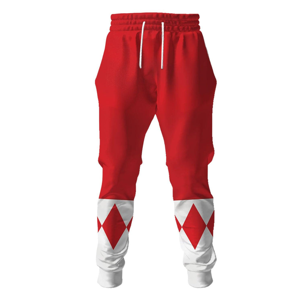 OodieGang Unisex Tracksuit Hoodies Red Power Ranger 3D Costumes - OodieGang.com