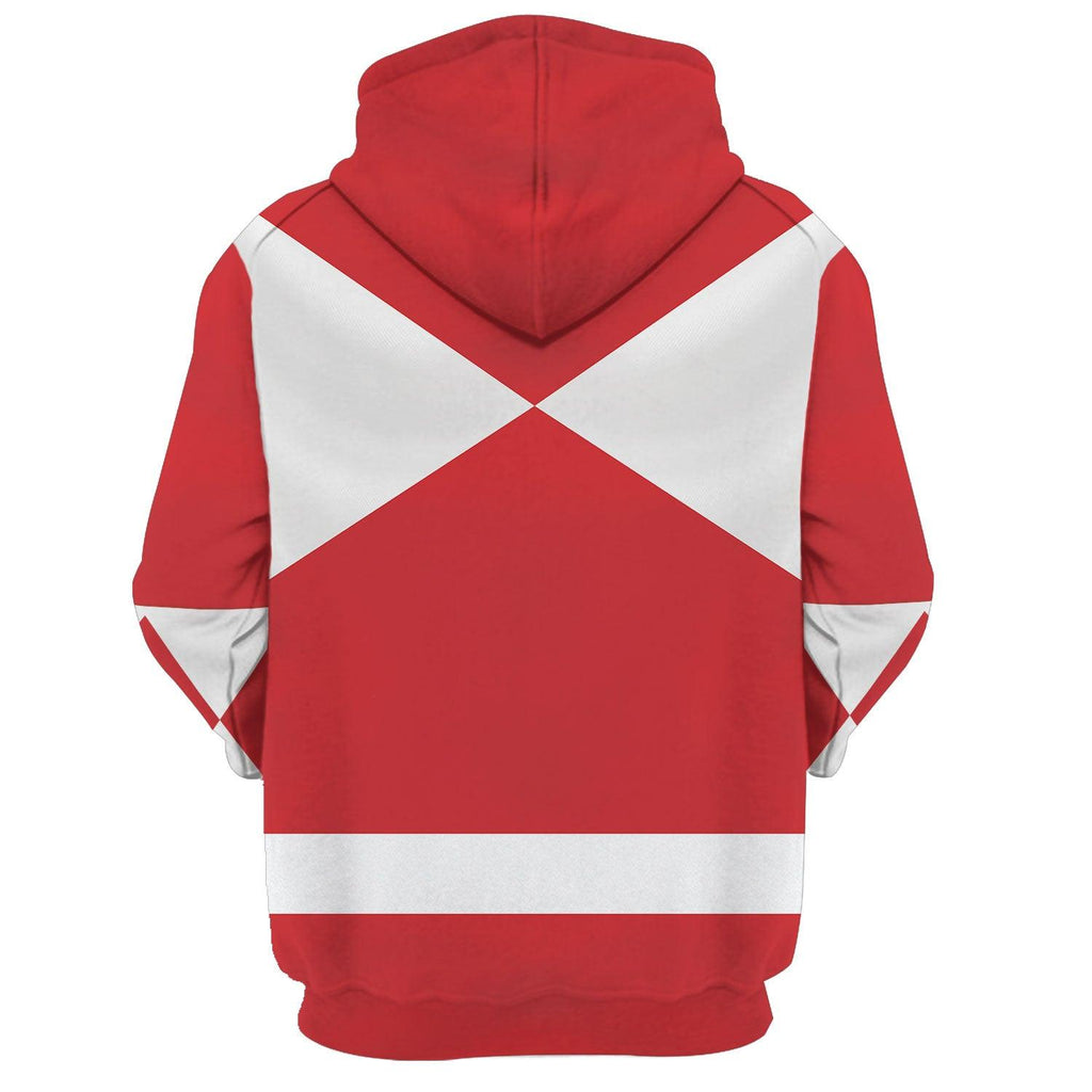 OodieGang Unisex Tracksuit Hoodies Red Power Ranger 3D Costumes - OodieGang.com