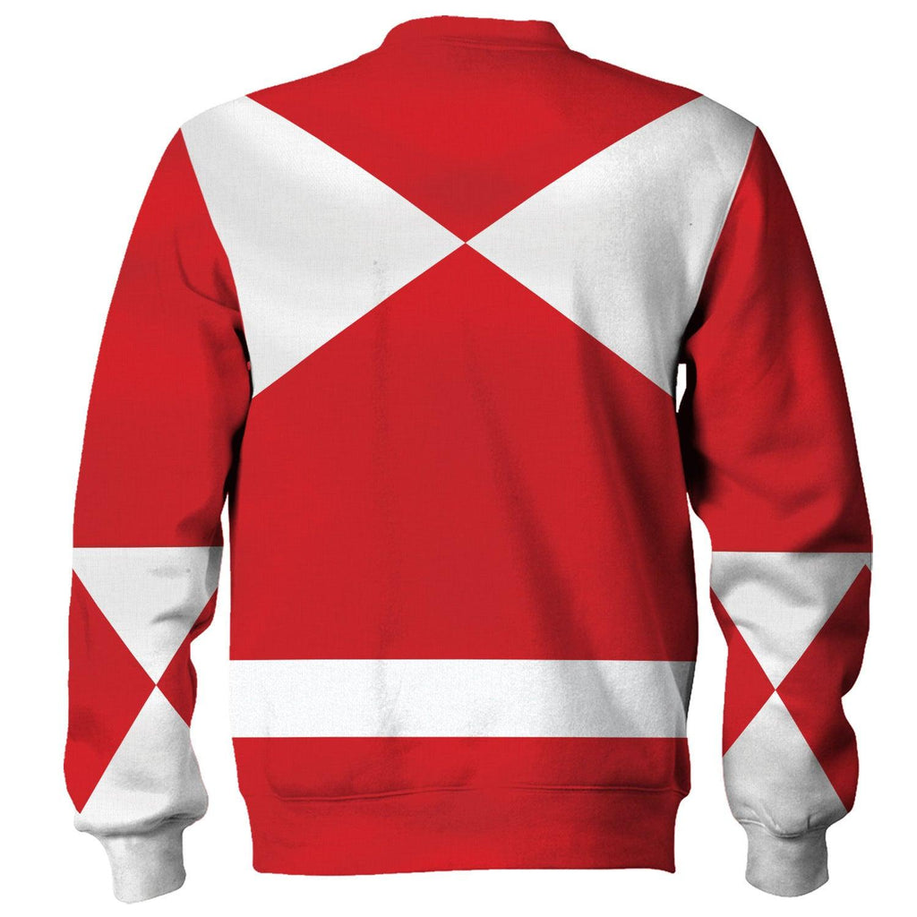 OodieGang Unisex Tracksuit Hoodies Red Power Ranger 3D Costumes - OodieGang.com