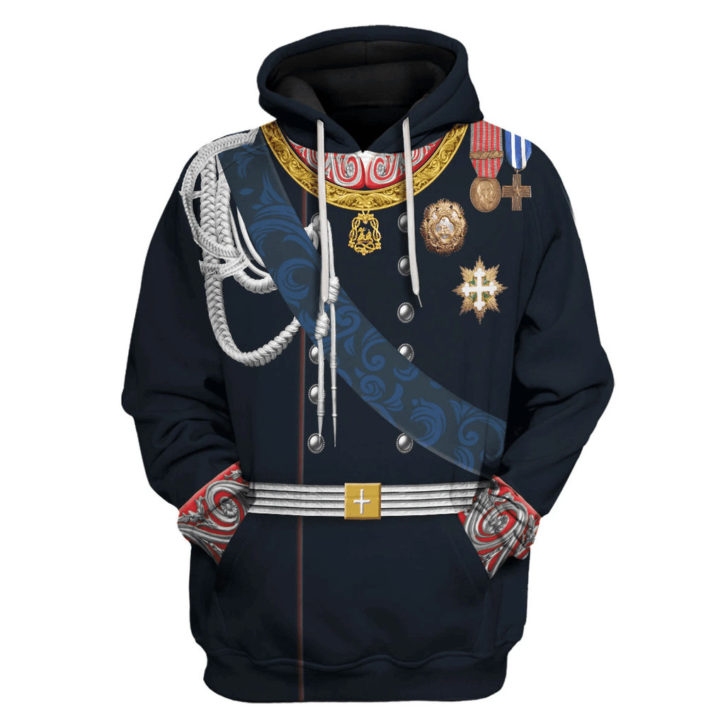 OodieGang Victor Emmanuel II - King of Italy Costume Hoodie Sweatshirt T-Shirt Tracksuit - OodieGang.com