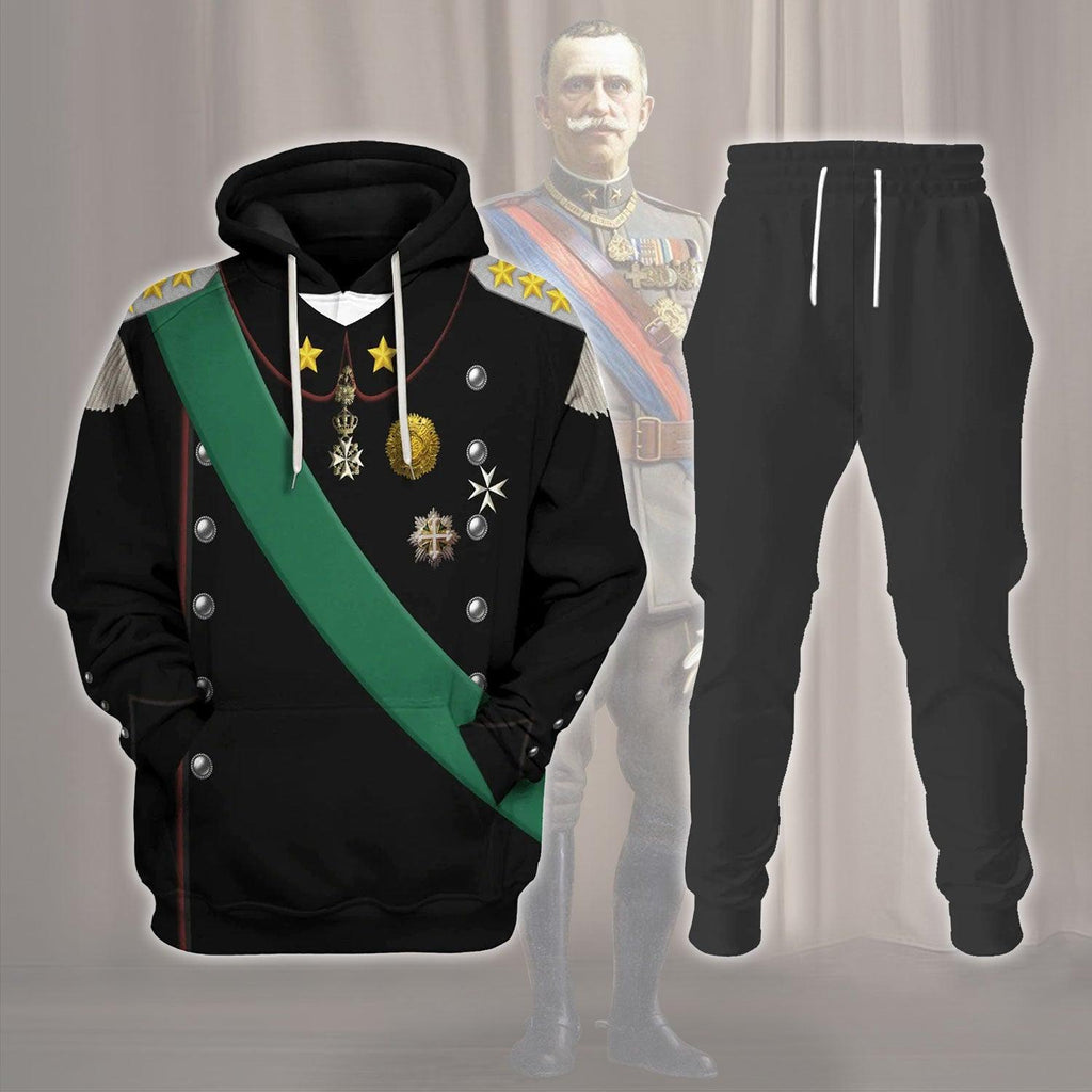 OodieGang Victor Emmanuel III King of Italy Costume Hoodie Sweatshirt T-Shirt Tracksuit - OodieGang.com