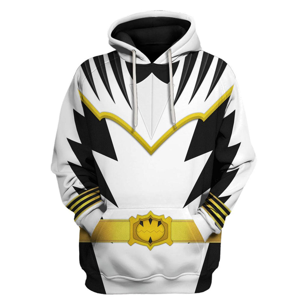 OodieGang White Ranger Dino Thunder Hoodies Sweatshirt T-shirt Hawaiian Sweatpants - OodieGang.com