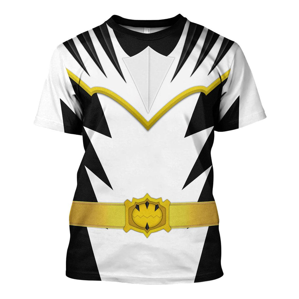 OodieGang White Ranger Dino Thunder Hoodies Sweatshirt T-shirt Hawaiian Sweatpants - OodieGang.com