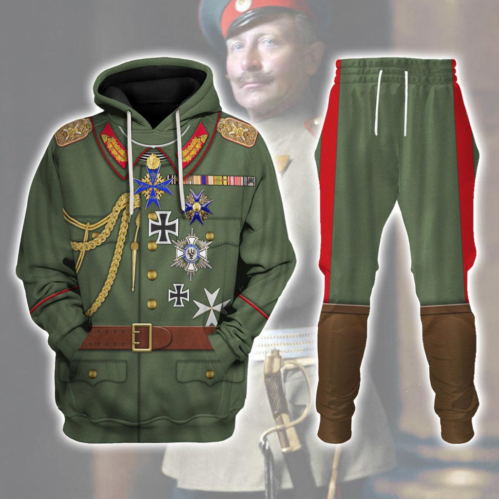 Oodiegang Wilhelm II Uniform German Emperor Costume Hoodie Sweatshirt T-Shirt Tracksuit - Oodiegang.com