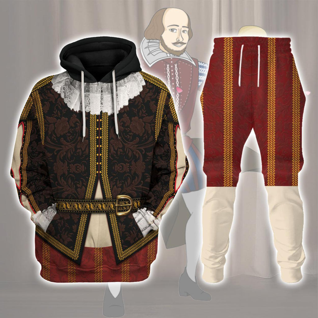 Oodiegang William Shakespeare Costume Hoodie Sweatshirt T-Shirt Tracksuit - Oodiegang.com