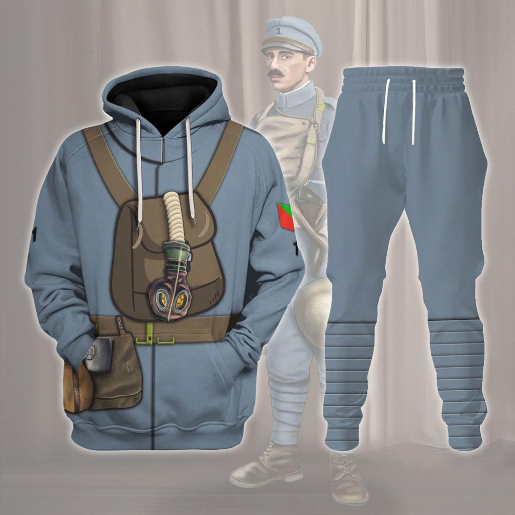 OodieGang WW1 Flanders Portuguese Lewis Gun Crew Costume Hoodie Sweatshirt T-Shirt Tracksuit - OodieGang.com