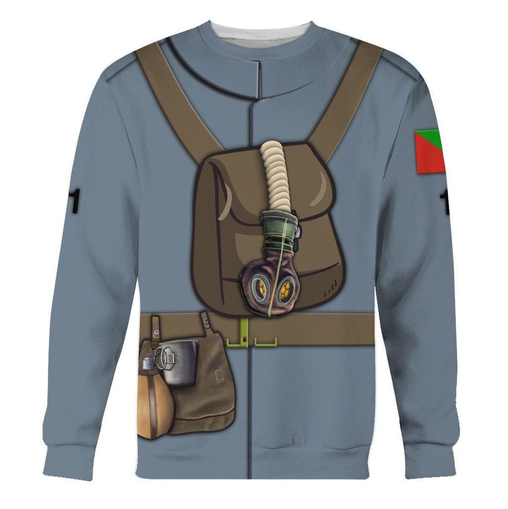 OodieGang WW1 Flanders Portuguese Lewis Gun Crew Costume Hoodie Sweatshirt T-Shirt Tracksuit - OodieGang.com