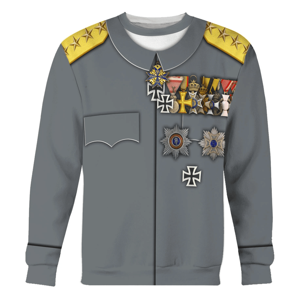 OodieGang WWI German General Erich Ludendorff Costume Hoodie Sweatshirt T-Shirt Tracksuit - OodieGang.com