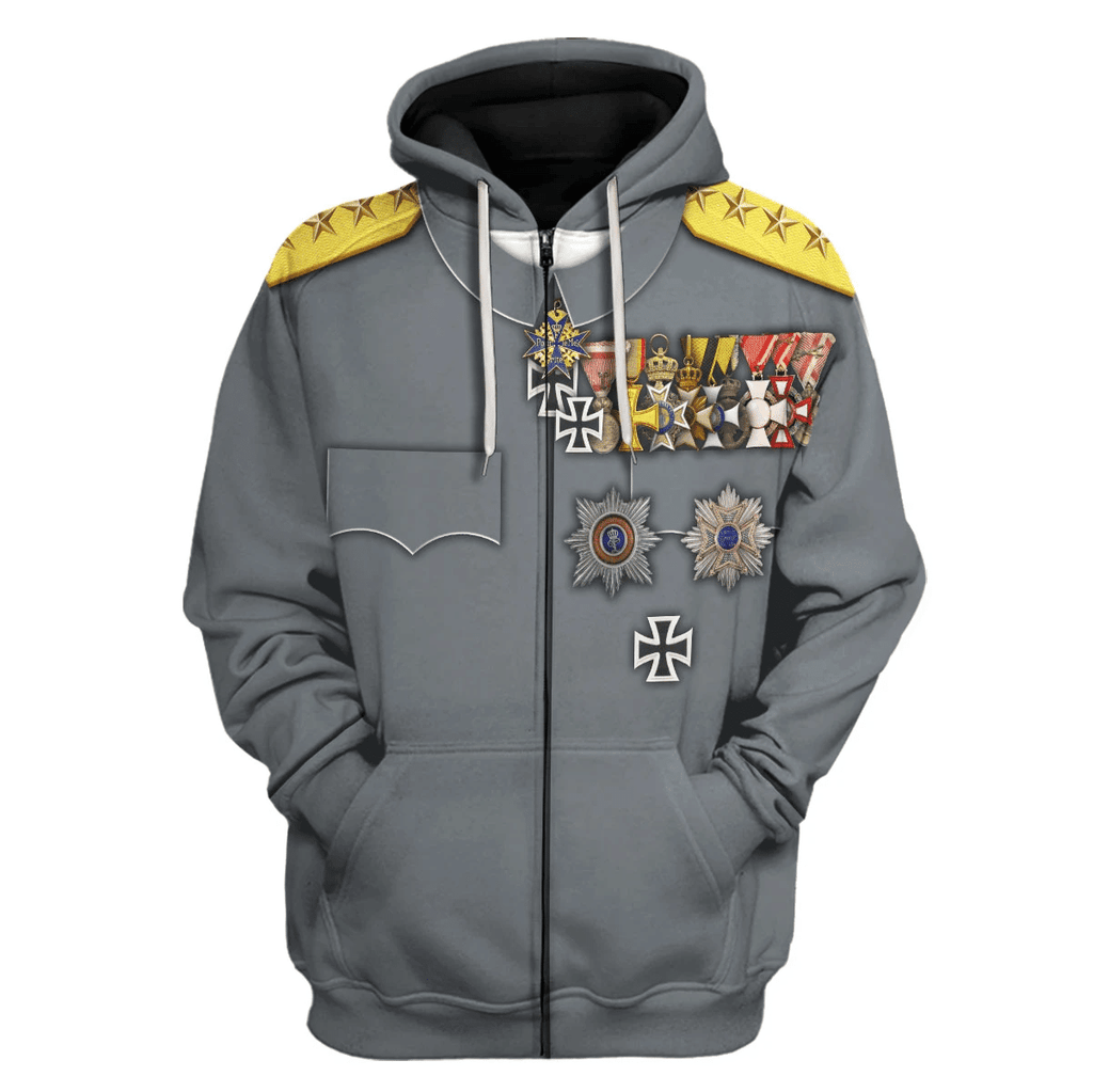 OodieGang WWI German General Erich Ludendorff Costume Hoodie Sweatshirt T-Shirt Tracksuit - OodieGang.com