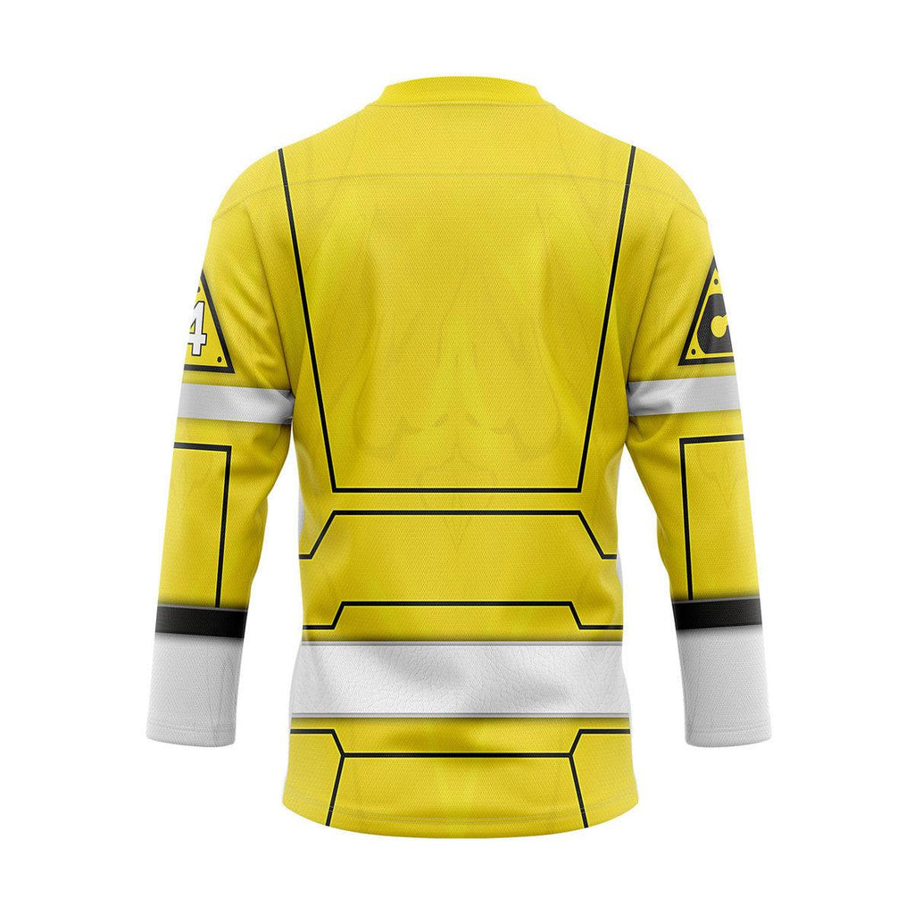 OodieGang Yellow Power Rangers Turbo Hockey Jersey - OodieGang.com