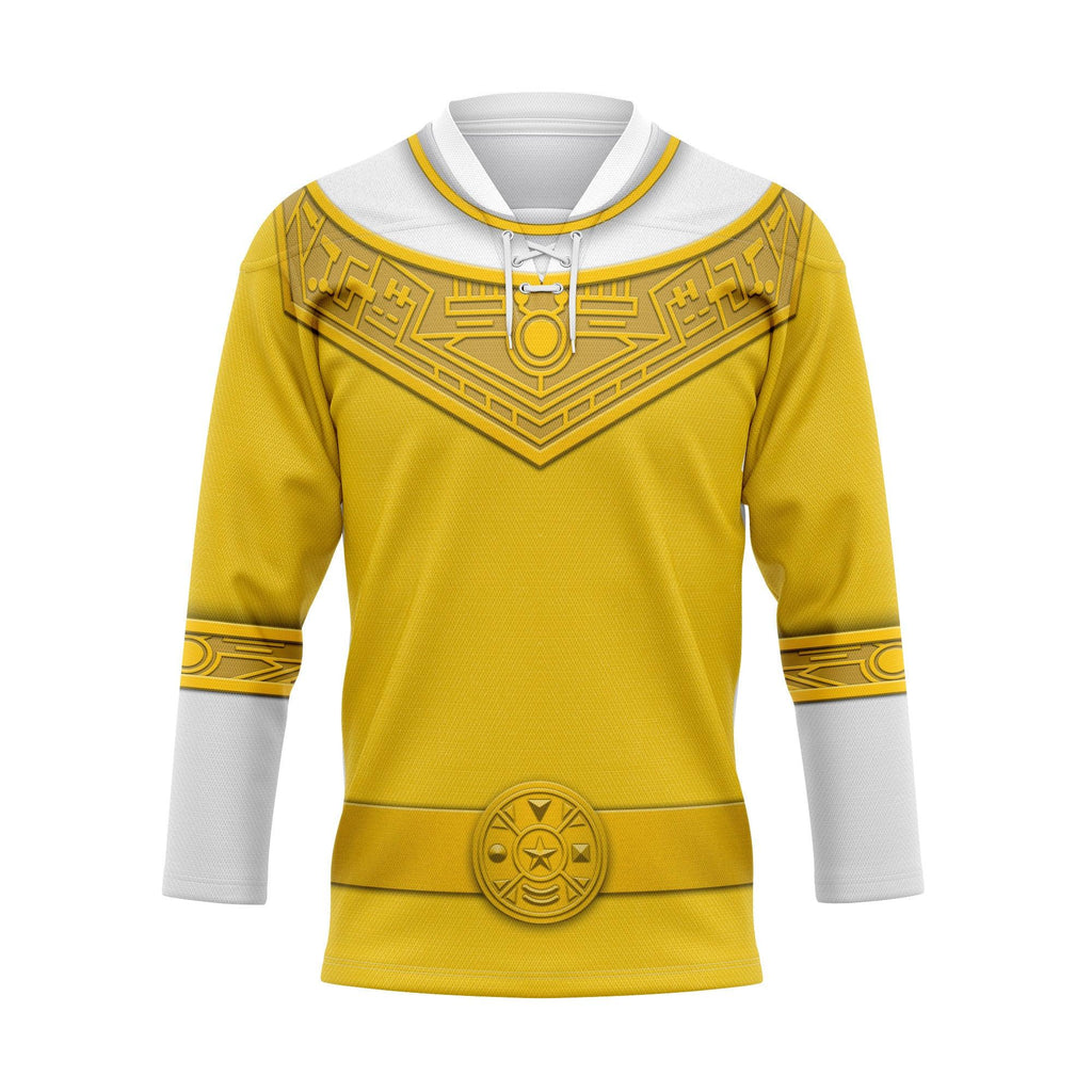 OodieGang Yellow Power Rangers Zeo Hockey Jersey - OodieGang.com