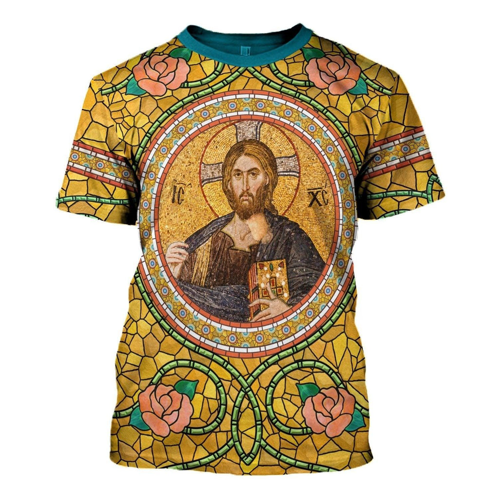 Glass Golden Jesus Eastern Orthodox - OodieGang