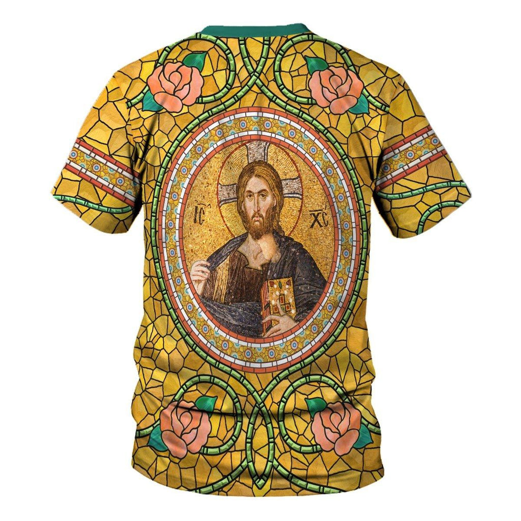 Glass Golden Jesus Eastern Orthodox - OodieGang