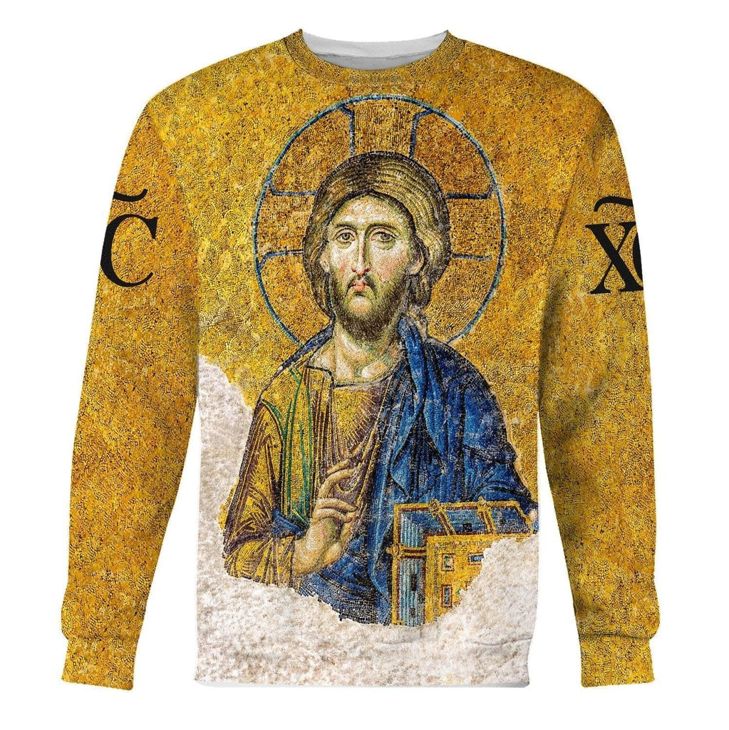 Gold Christian Orthodox Jesus Sweatshirt - OodieGang