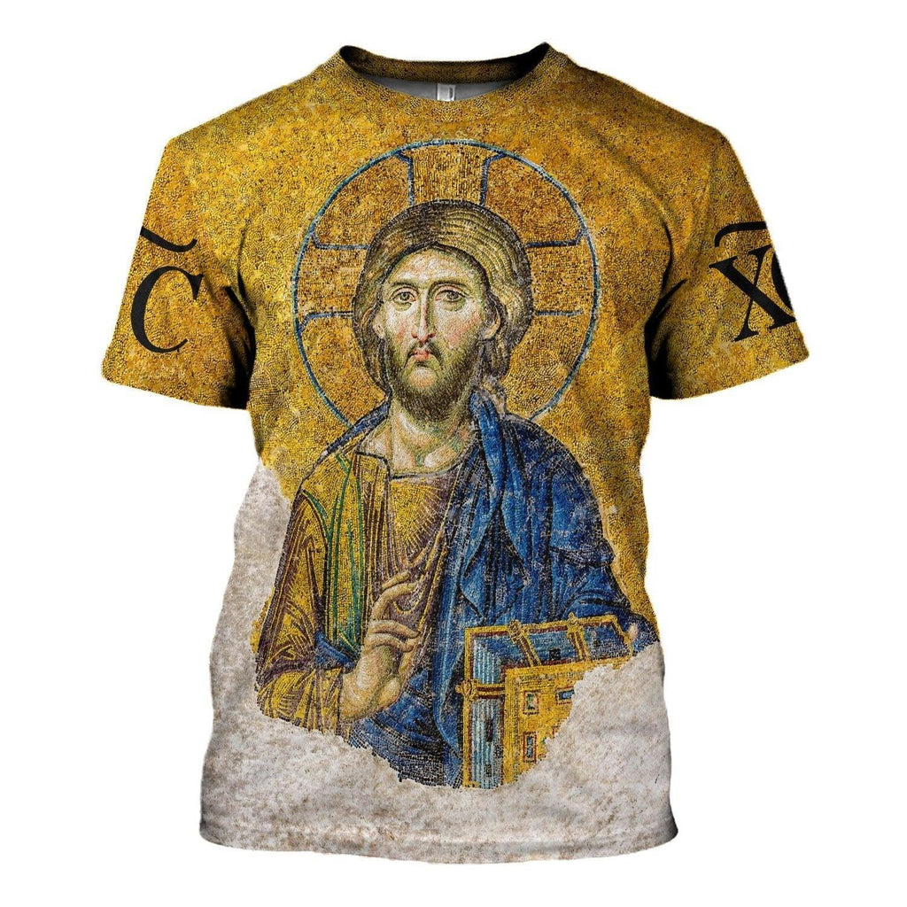 Gold Christian Orthodox Jesus T-shirt - OodieGang