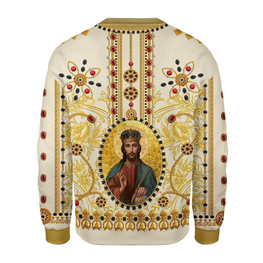 Golden Pattern Jesus Christ Sweatshirt - OodieGang