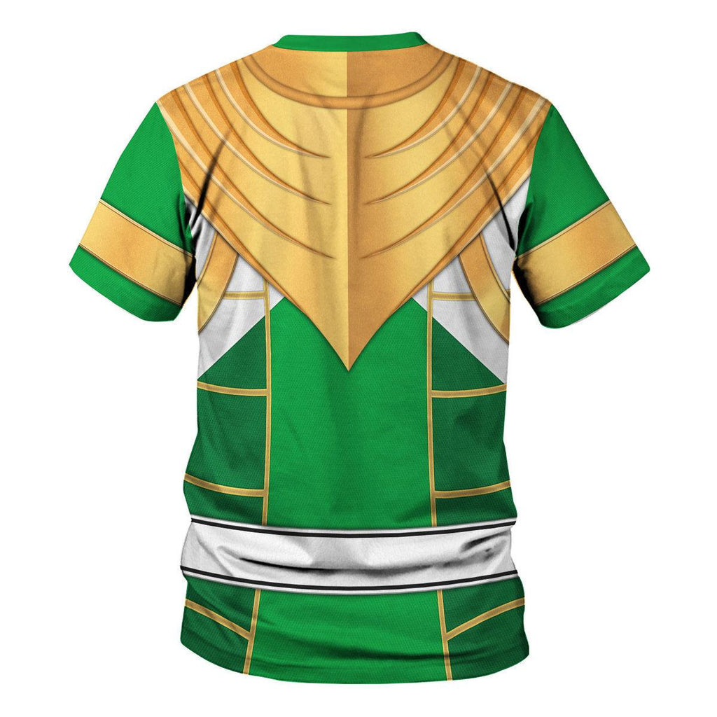 Green Ranger Dragon Shield Mighty Morphin Cosplay Hoodies Sweatshirt T-shirt Hawaiian - OodieGang.com