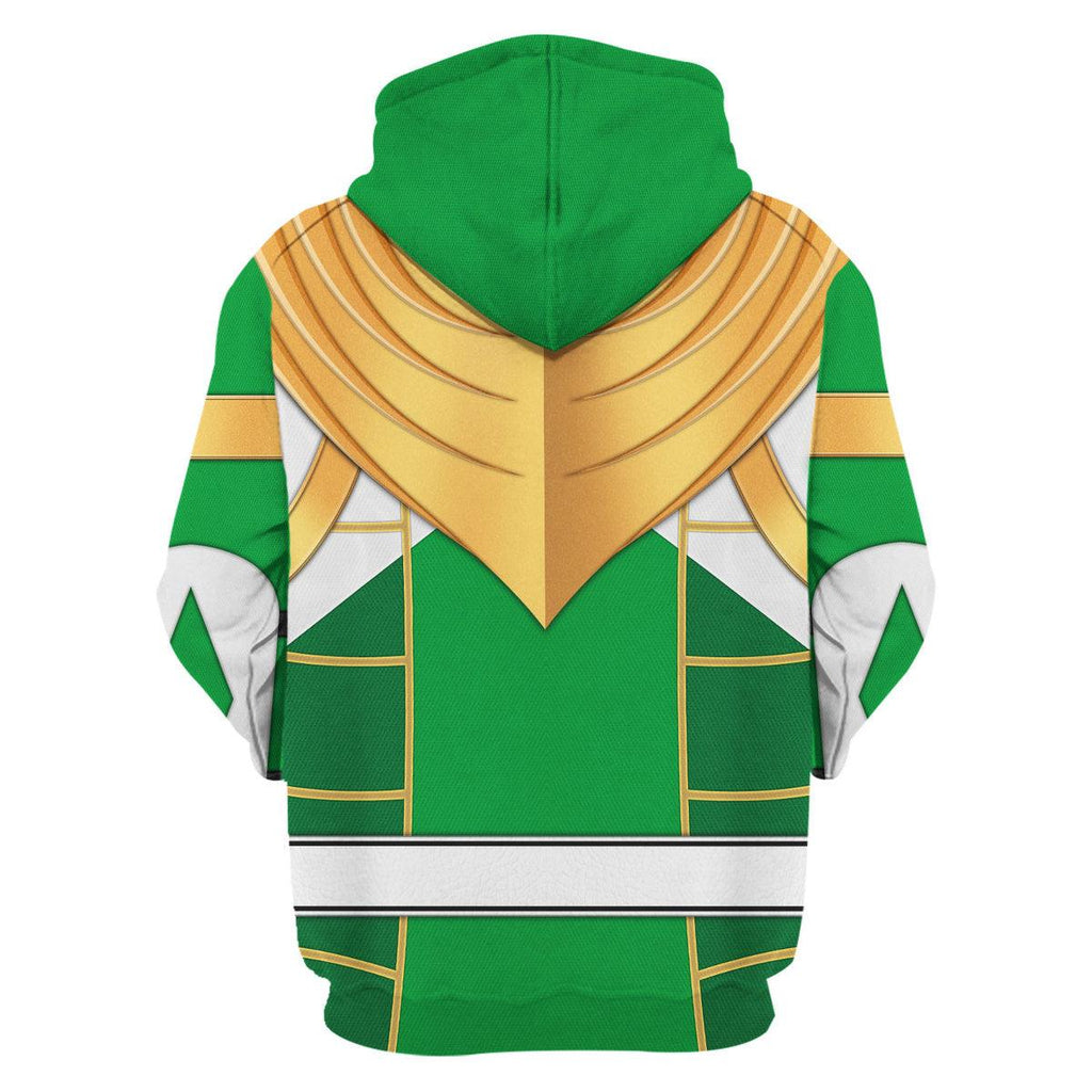 Green Ranger Dragon Shield Mighty Morphin Cosplay Hoodies Sweatshirt T-shirt Hawaiian - OodieGang.com