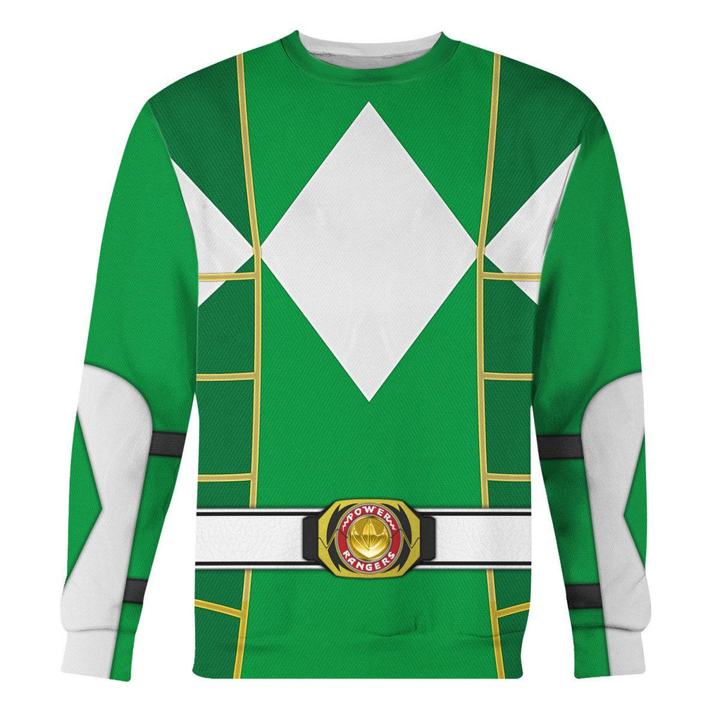 Green Ranger Mighty Morphin Cosplay Hoodies Sweatshirt T-shirt Hawaiian - OodieGang.com