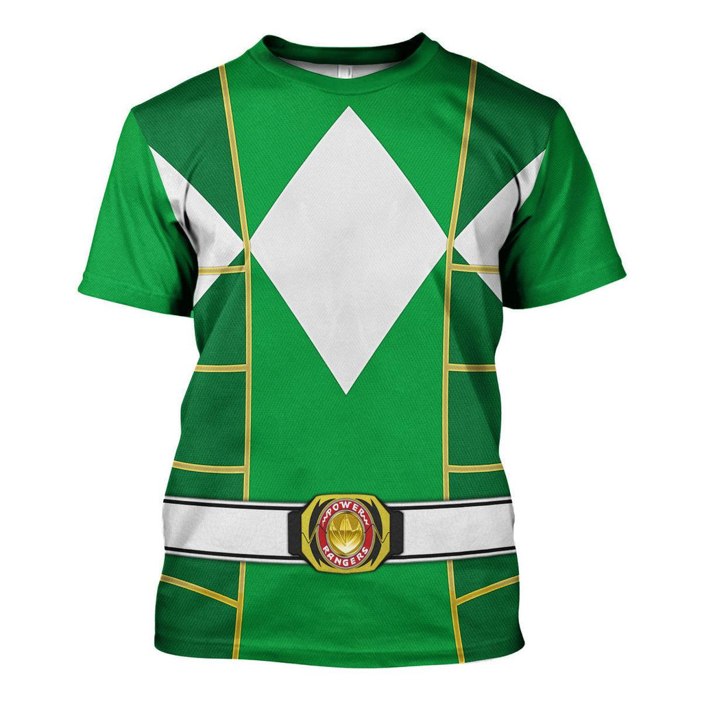 Green Ranger Mighty Morphin Cosplay Hoodies Sweatshirt T-shirt Hawaiian - OodieGang.com