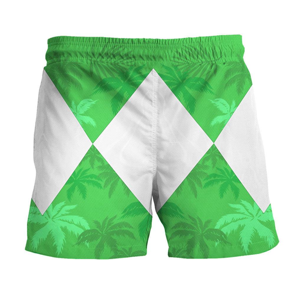 Green Ranger x Tommy Vercetti Hawaiian Shirt Beach Shorts - OodieGang.com